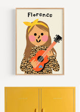 Load image into Gallery viewer, Music Girl Portrait Print- click to customise!