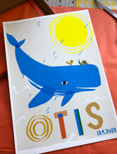 Load image into Gallery viewer, Whale Personalised Name Print