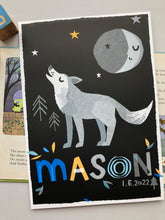 Load image into Gallery viewer, Wolf Personalised Name Print