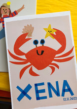 Load image into Gallery viewer, Crab Personalised Name Print (Pink or Blue)
