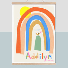Load image into Gallery viewer, Rainbow Personalised Name Print