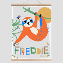 Load image into Gallery viewer, Sloth Personalised Name Print
