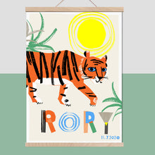 Load image into Gallery viewer, Tiger Personalised Name Print