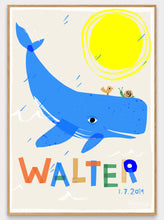 Load image into Gallery viewer, Whale Personalised Name Print