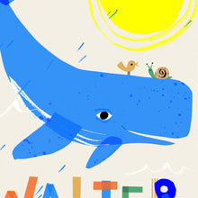 Load image into Gallery viewer, Whale Personalised Name Print