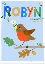 Load image into Gallery viewer, Robin Personalised Name Print