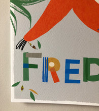 Load image into Gallery viewer, Sloth Personalised Name Print