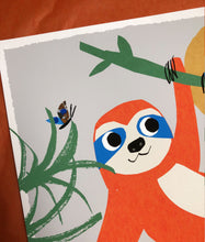 Load image into Gallery viewer, Sloth Personalised Name Print