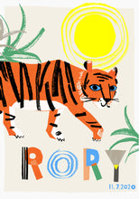 Load image into Gallery viewer, Tiger Personalised Name Print