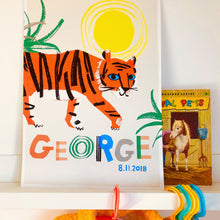 Load image into Gallery viewer, Tiger Personalised Name Print