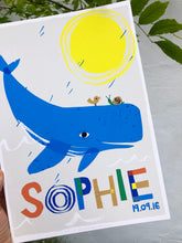 Load image into Gallery viewer, Whale Personalised Name Print