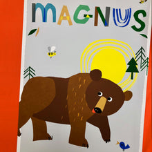 Load image into Gallery viewer, Bear Personalised Name Print