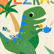 Load image into Gallery viewer, Personalised Dinosaur Tea Rex Print