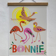Load image into Gallery viewer, Flamingo Personalised Name Print