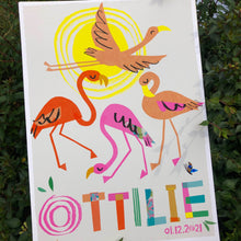 Load image into Gallery viewer, Flamingo Personalised Name Print