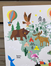 Load image into Gallery viewer, Personalised World Map Print of creatures GREAT & small