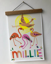 Load image into Gallery viewer, Flamingo Personalised Name Print