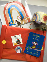 Load image into Gallery viewer, Rainbow with Monkeys Personalised Name Print