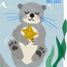 Load image into Gallery viewer, Personalised Otter Giclee Print