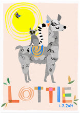 Load image into Gallery viewer, Llama Personalised Name Print