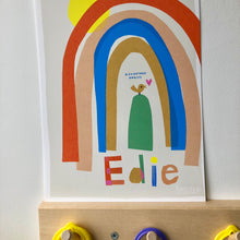 Load image into Gallery viewer, Rainbow Personalised Name Print