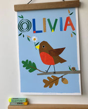 Load image into Gallery viewer, Robin Personalised Name Print
