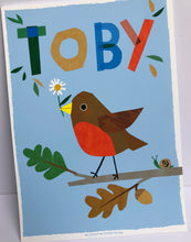 Load image into Gallery viewer, Robin Personalised Name Print