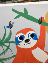 Load image into Gallery viewer, Sloth Personalised Name Print