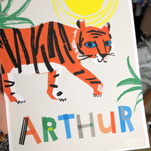 Load image into Gallery viewer, Tiger Personalised Name Print
