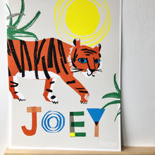 Load image into Gallery viewer, Tiger Personalised Name Print