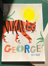 Load image into Gallery viewer, Tiger Personalised Name Print
