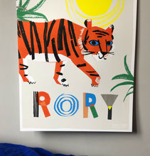 Load image into Gallery viewer, Tiger Personalised Name Print