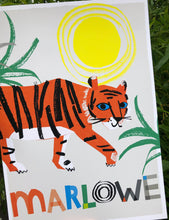 Load image into Gallery viewer, Tiger Personalised Name Print