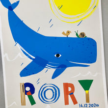 Load image into Gallery viewer, Whale Personalised Name Print