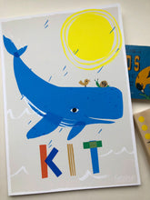 Load image into Gallery viewer, Whale Personalised Name Print