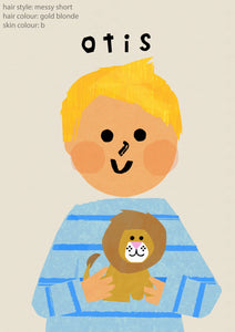 Lion Boy Portrait Print- click to customise!