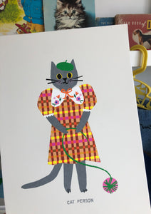 Cat Person Art Print