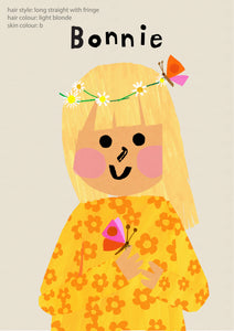 Butterfly Girl Portrait Print- click to customise!