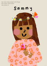 Load image into Gallery viewer, Butterfly Girl Portrait Print- click to customise!
