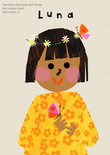 Load image into Gallery viewer, Butterfly Girl Portrait Print- click to customise!
