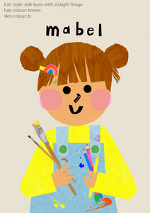 Art Girl Portrait Print- click to customise!