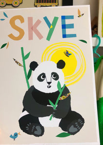 Panda Personalised Name Print