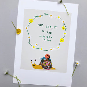 Find Beauty in the little things Giclee Print