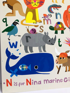 A NEW Animal Alphabet PERSONALISED