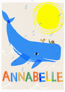 Whale Personalised Name Print