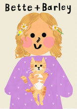 Load image into Gallery viewer, Cat Girl Portrait Print- click to customise!
