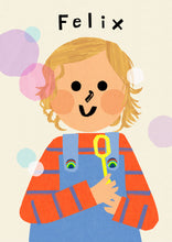 Load image into Gallery viewer, Bubble Boy Portrait Print- click to customise!
