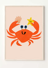 Load image into Gallery viewer, Happy Crab Giclee Print
