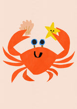 Load image into Gallery viewer, Happy Crab Giclee Print
