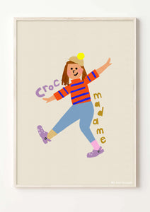 Croc Madame Art Print
